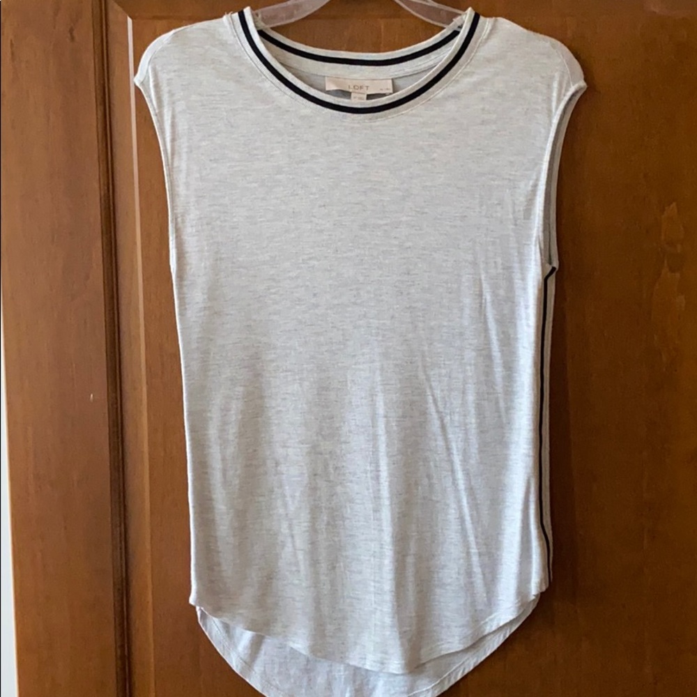 Ann Taylor Loft Grey Tank Top